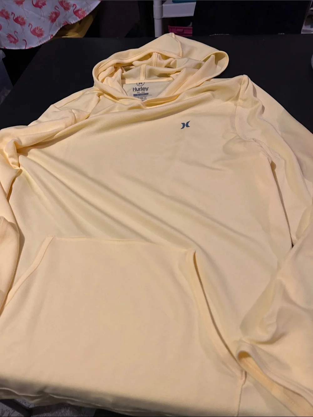 Hurley Men’s Pale Yellow Hooded Rash Guard